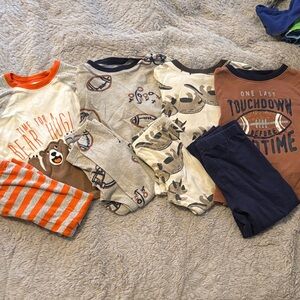 Kids Football, dinosaur and Bear Themed Pajama Set
